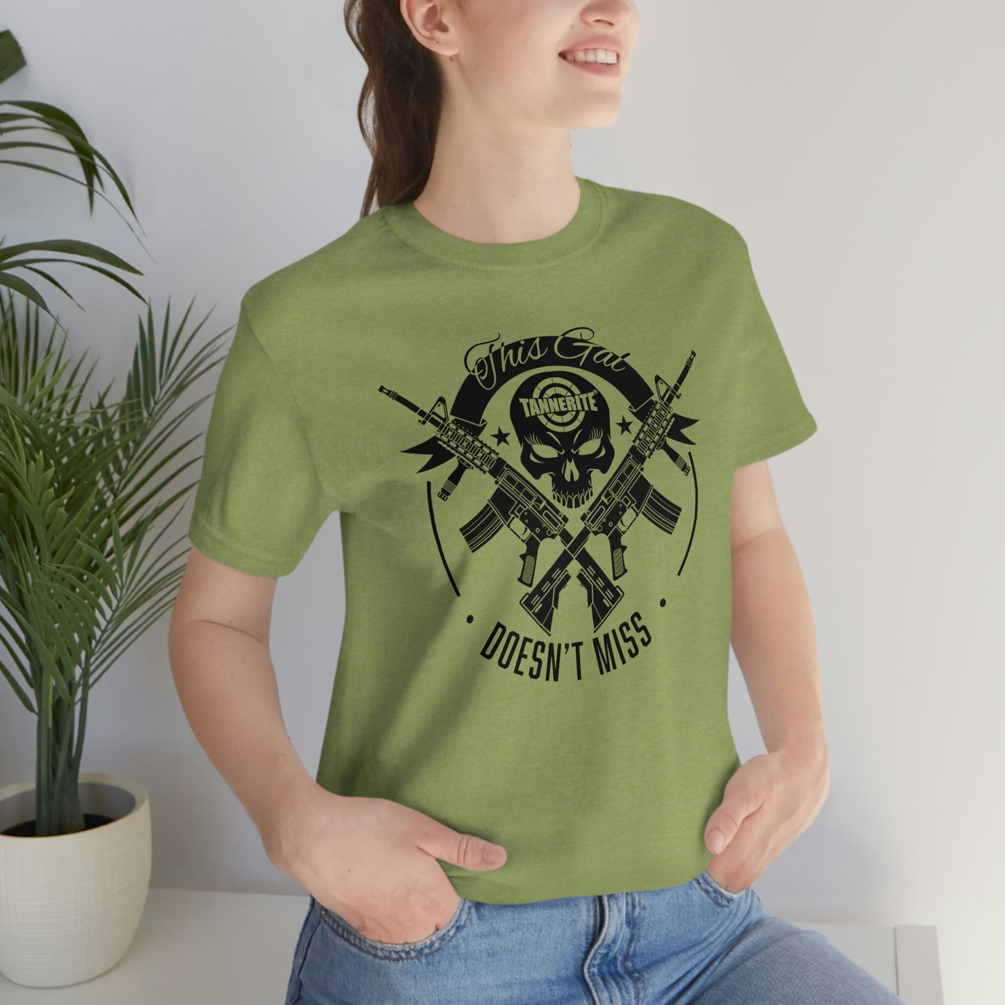 Tannerite® Brand - This Gal Doesn't Miss - on target Logo Skull Rifle Range Tshirt