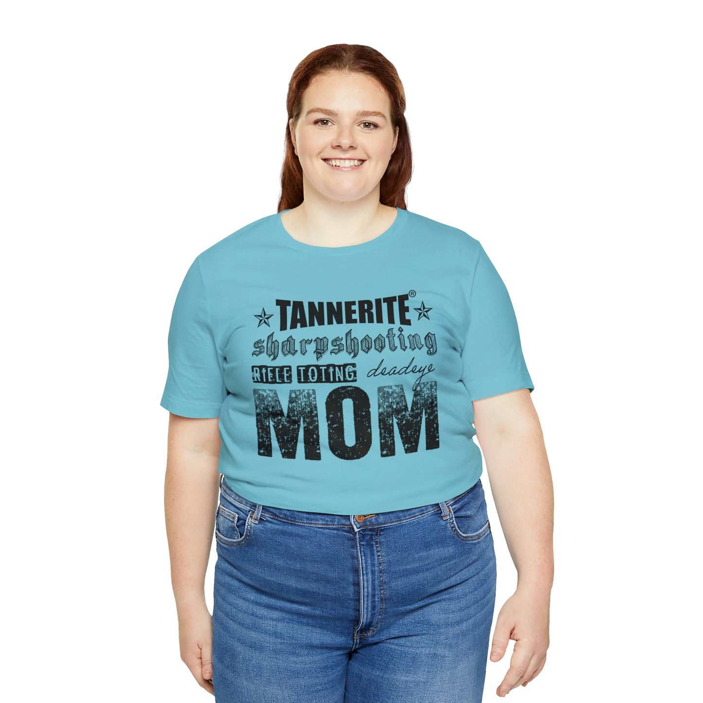 Tannerite® sharpshooting, rifle toting, deadeye MOM Jersey Short Sleeve Tee