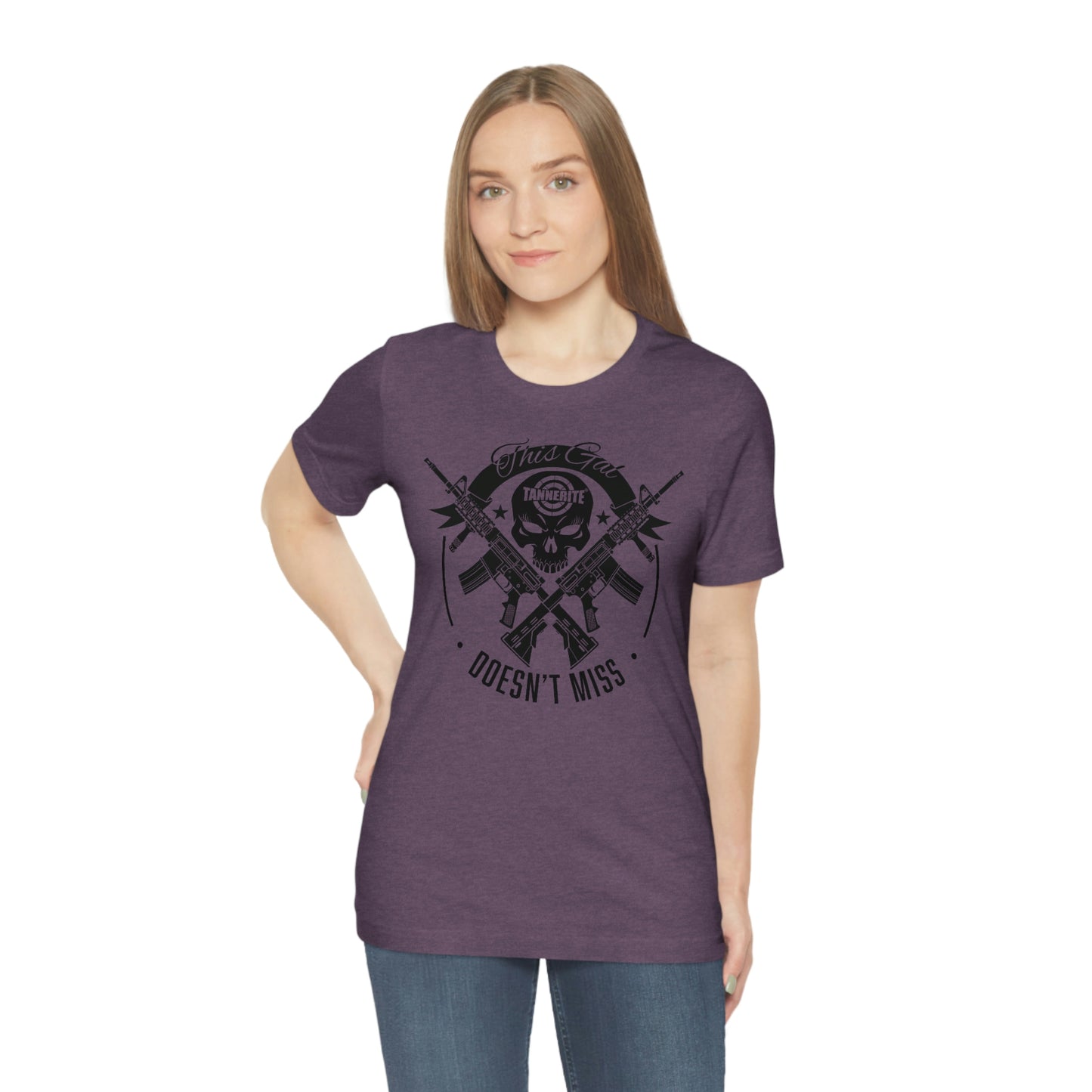 Tannerite® Brand - This Gal Doesn't Miss - on target Logo Skull Rifle Range Tshirt