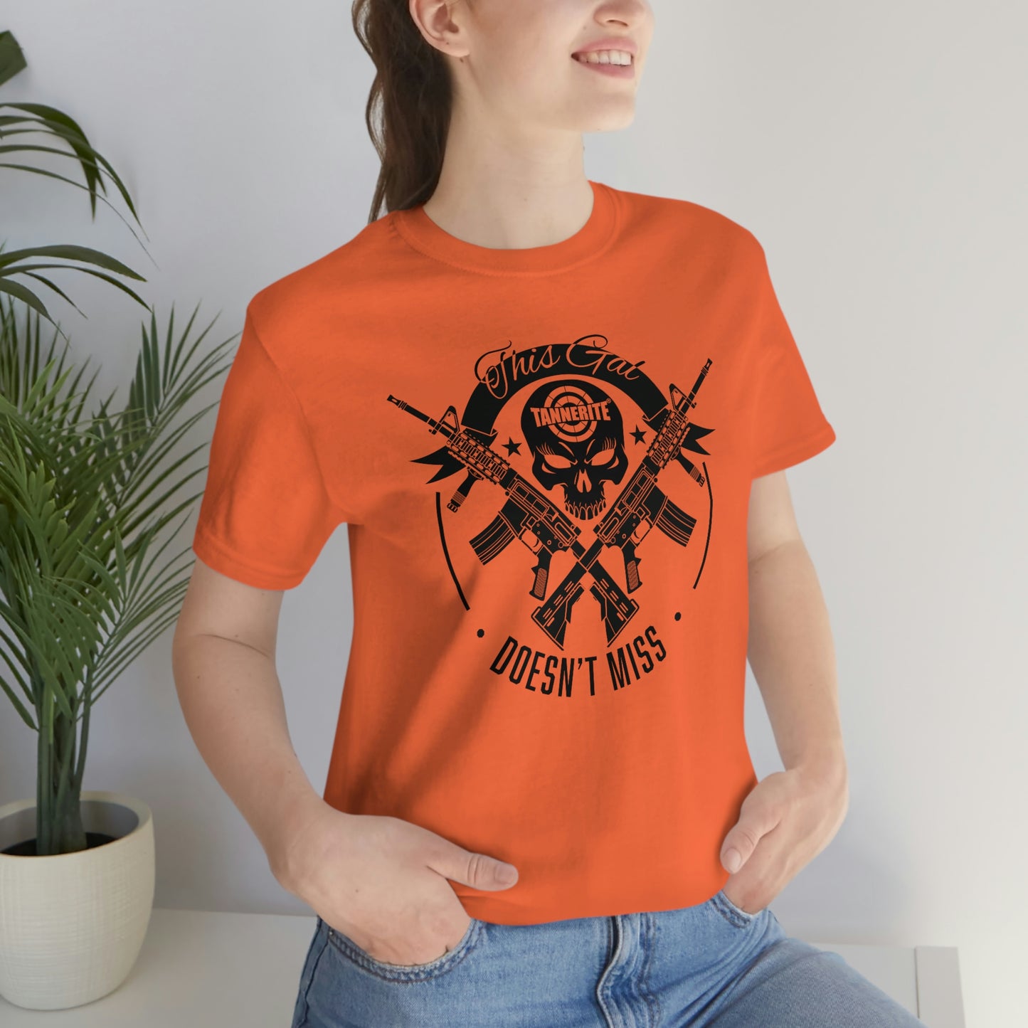 Tannerite® Brand - This Gal Doesn't Miss - on target Logo Skull Rifle Range Tshirt