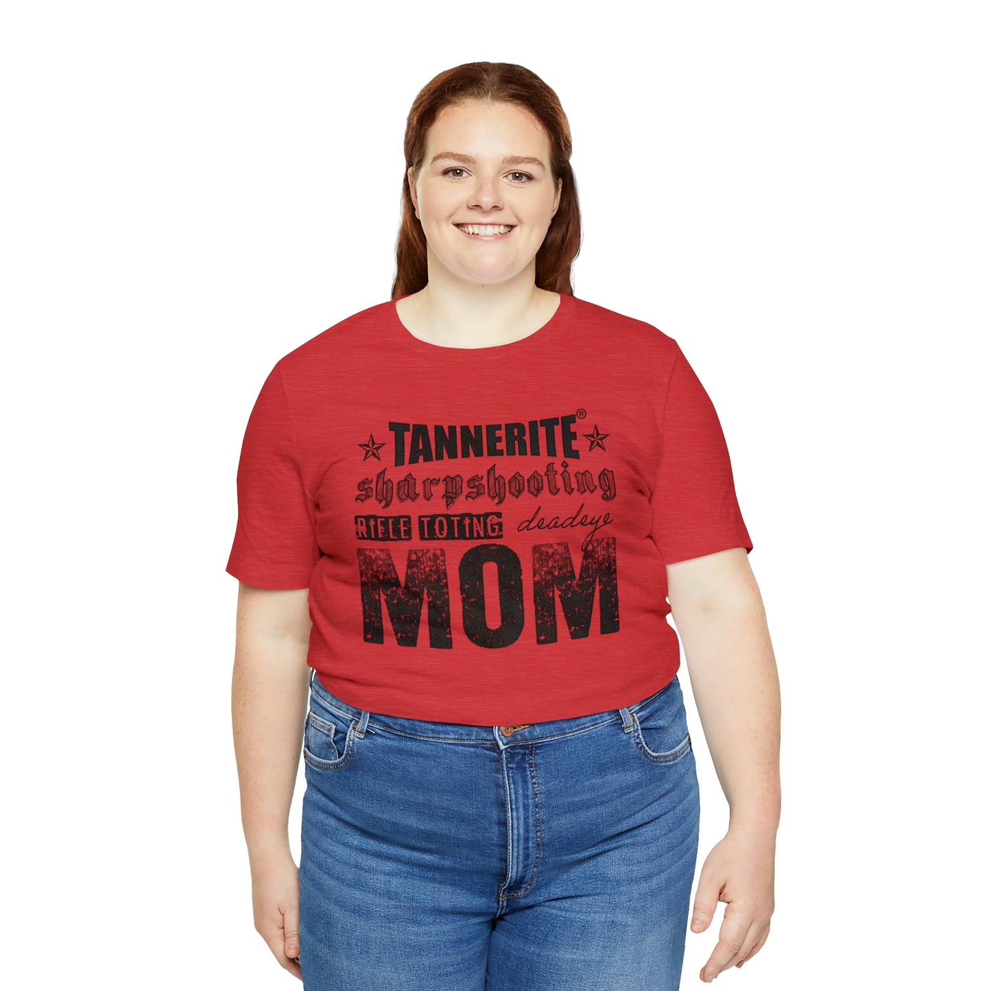 Tannerite® sharpshooting, rifle toting, deadeye MOM Jersey Short Sleeve Tee