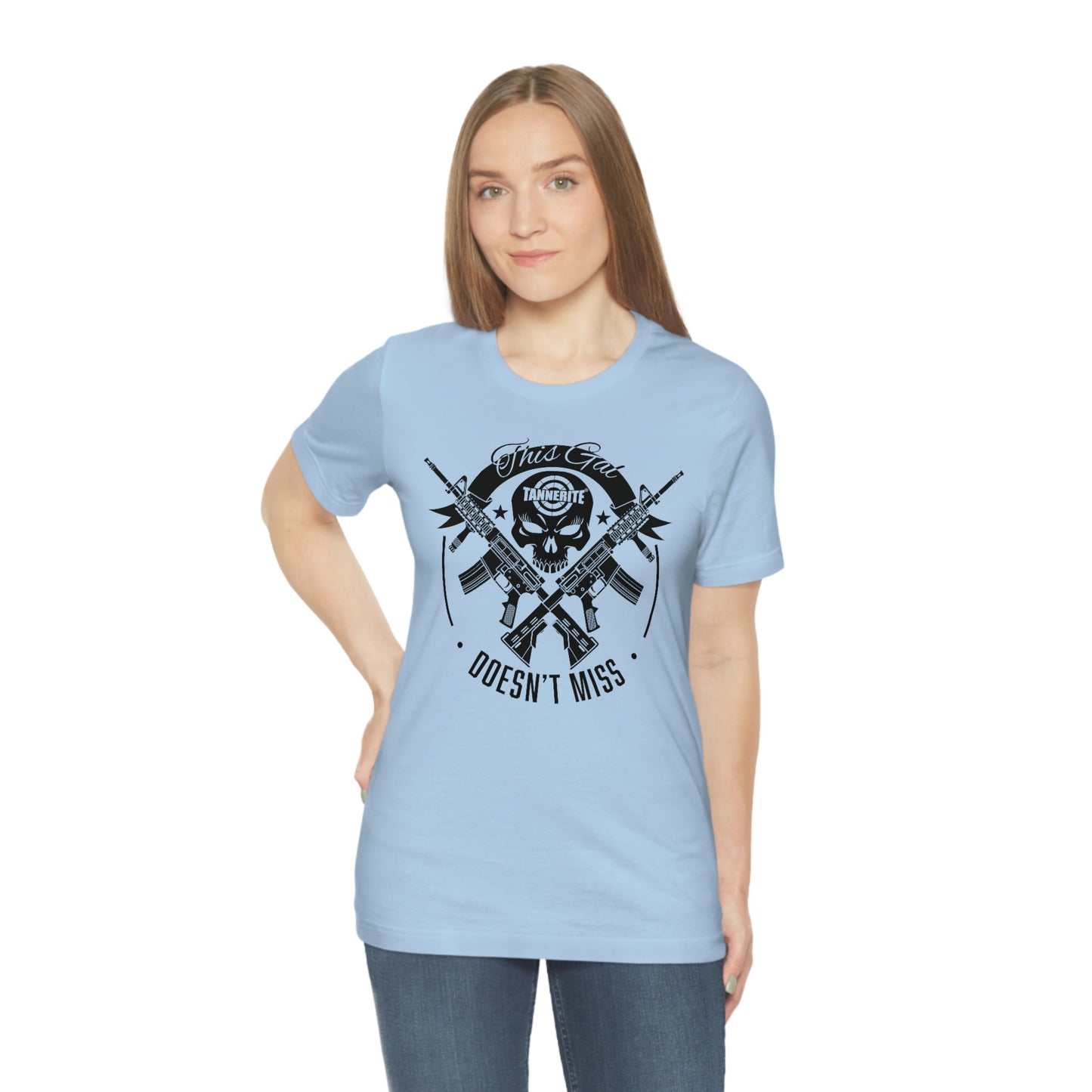 Tannerite® Brand - This Gal Doesn't Miss - on target Logo Skull Rifle Range Tshirt