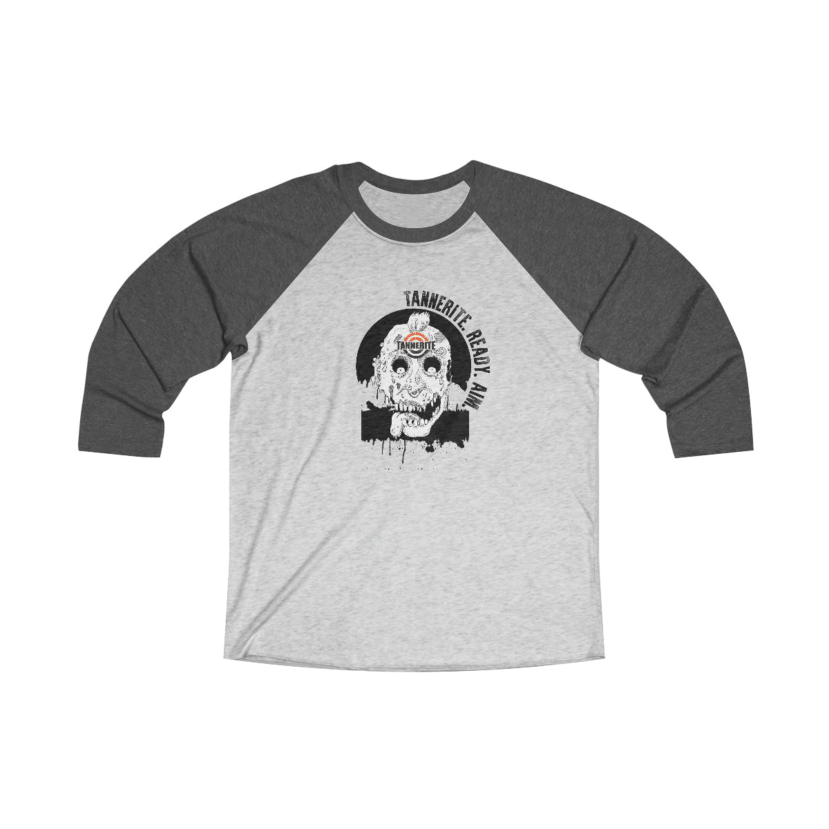 Adult Zombie PunkRock Tannerite Targets - Unisex Tri-Blend 3\4 Raglan Tee