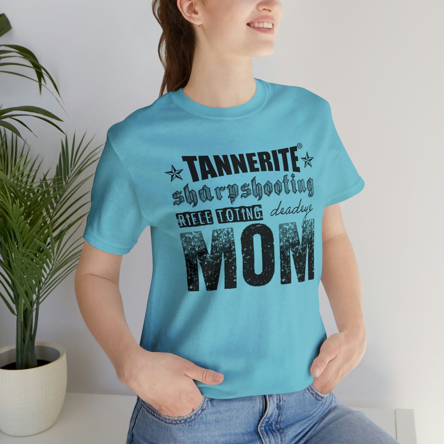 Tannerite® sharpshooting, rifle toting, deadeye MOM Jersey Short Sleeve Tee