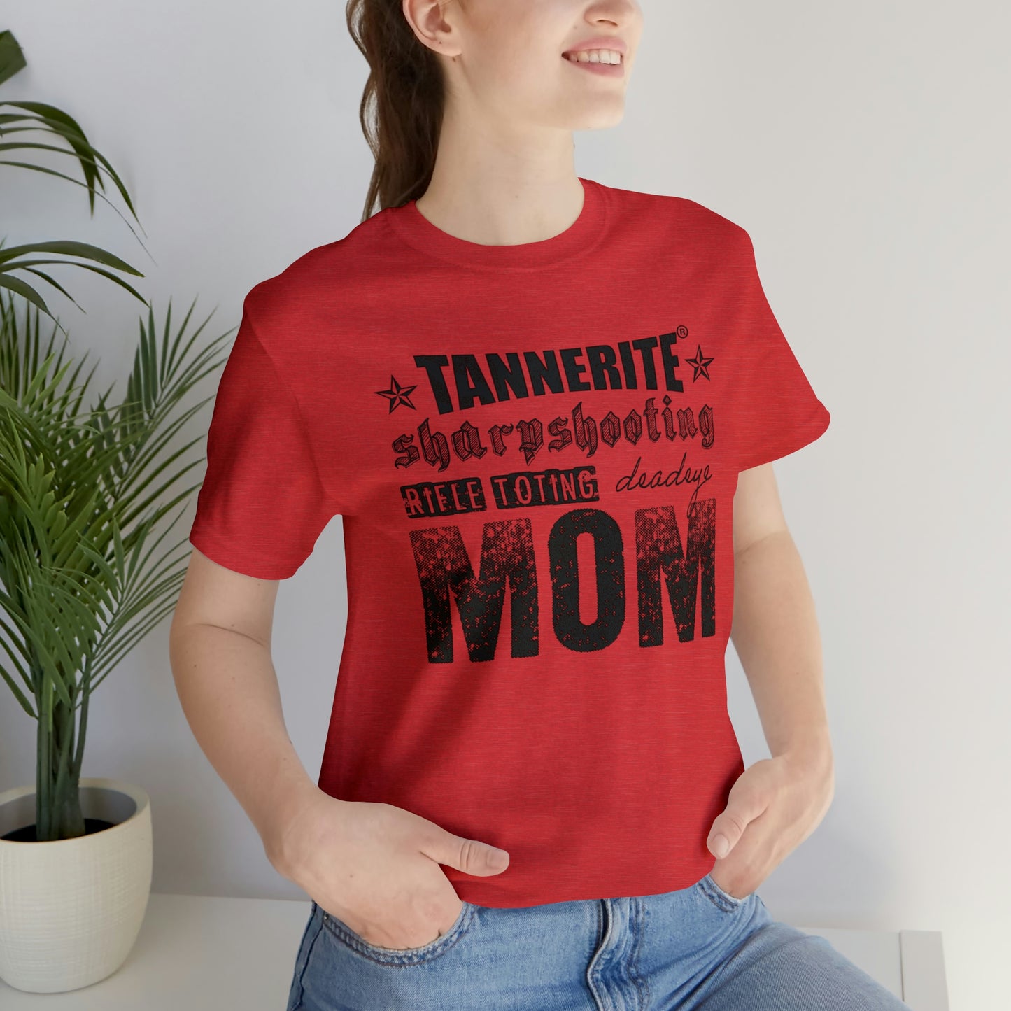Tannerite® sharpshooting, rifle toting, deadeye MOM Jersey Short Sleeve Tee