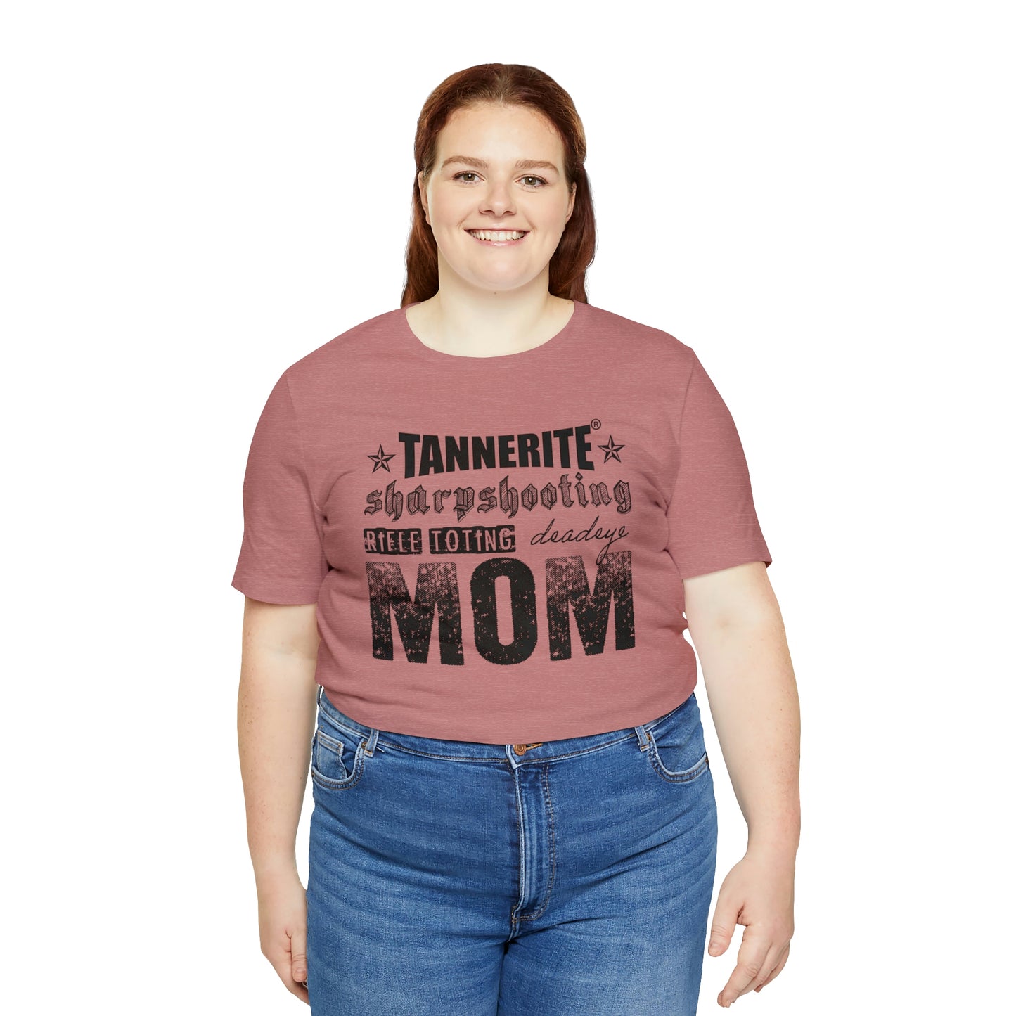Tannerite® sharpshooting, rifle toting, deadeye MOM Jersey Short Sleeve Tee