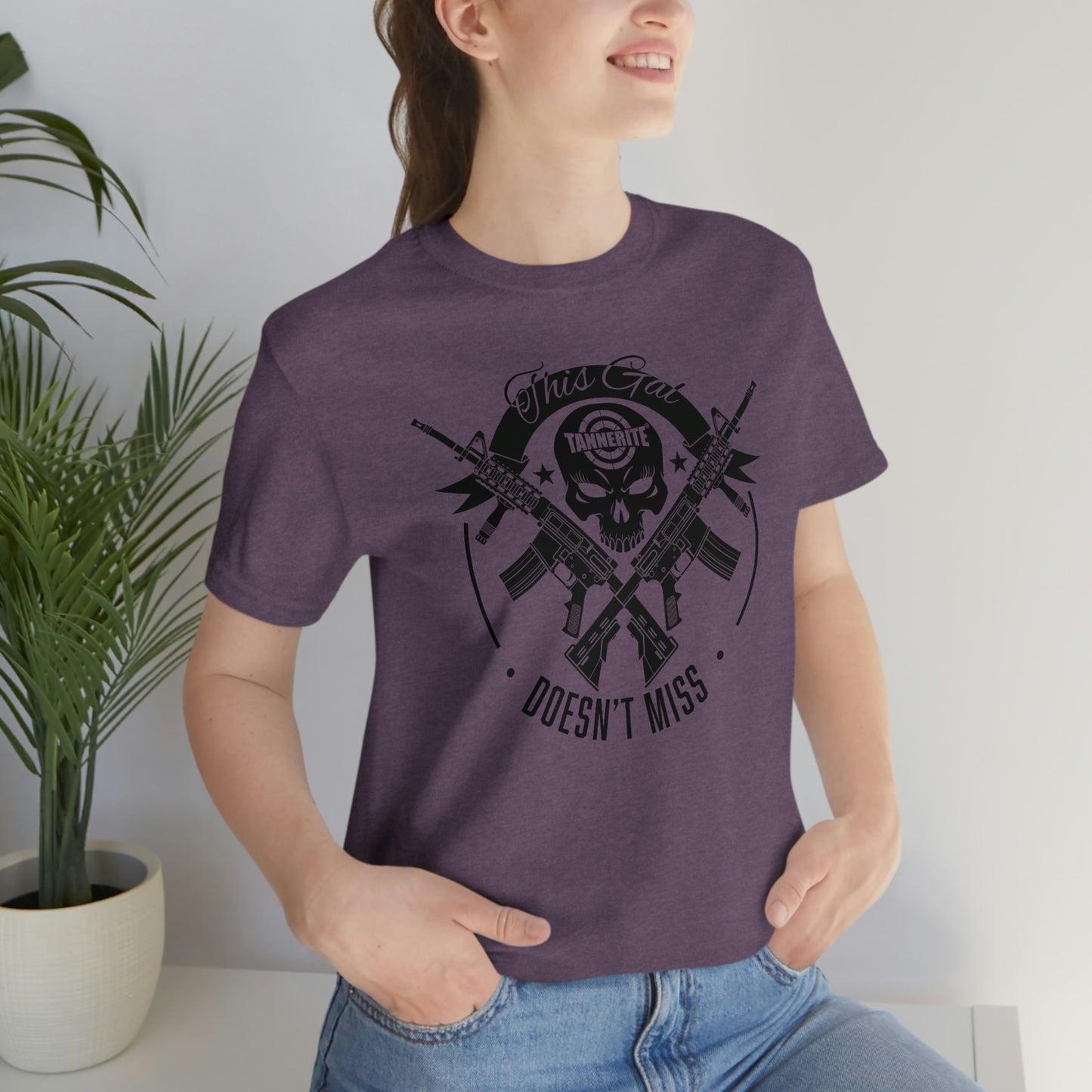 Tannerite® Brand - This Gal Doesn't Miss - on target Logo Skull Rifle Range Tshirt