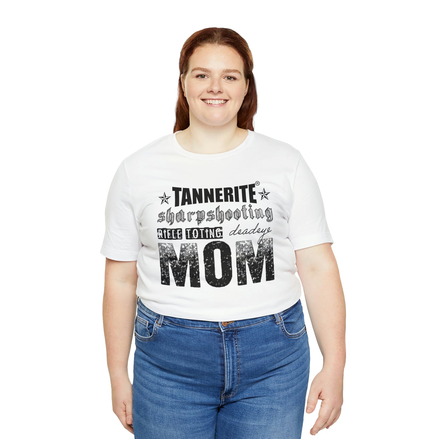 Tannerite® sharpshooting, rifle toting, deadeye MOM Jersey Short Sleeve Tee