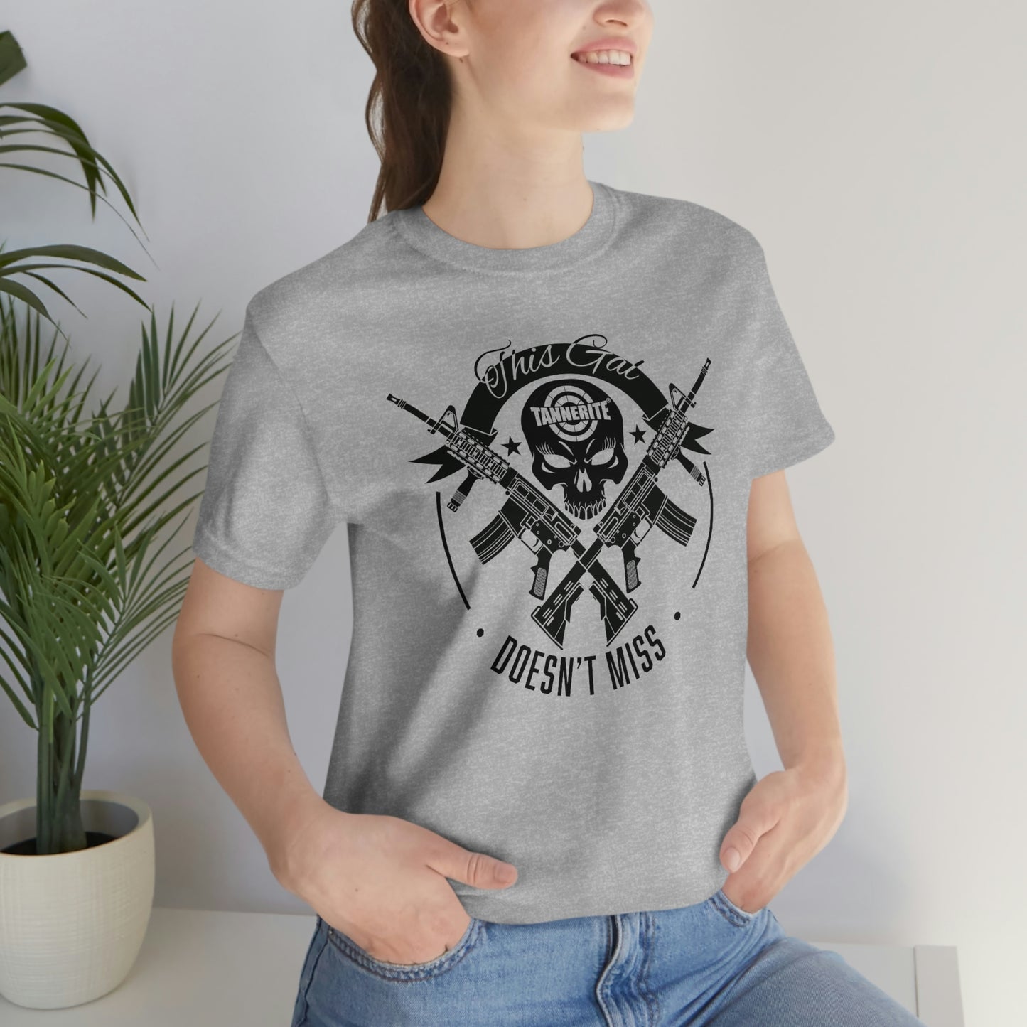 Tannerite® Brand - This Gal Doesn't Miss - on target Logo Skull Rifle Range Tshirt
