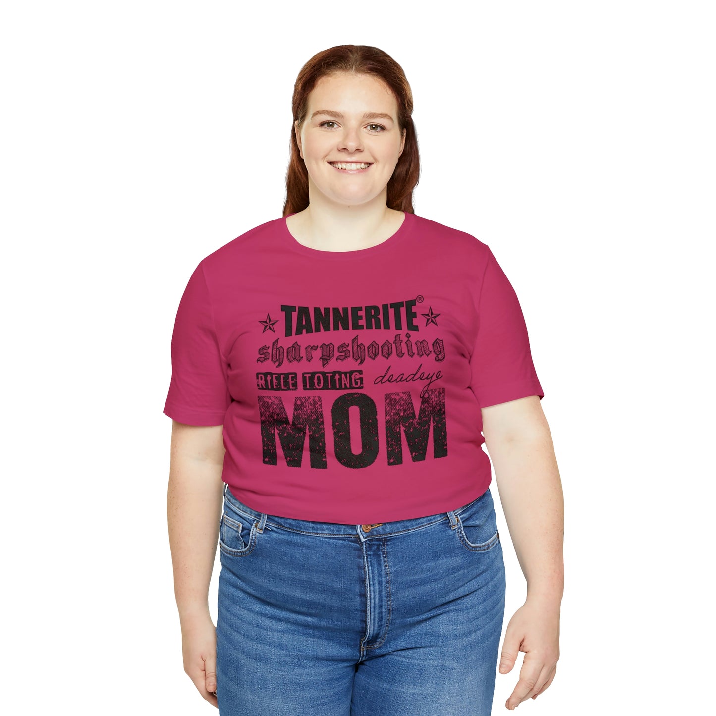 Tannerite® sharpshooting, rifle toting, deadeye MOM Jersey Short Sleeve Tee