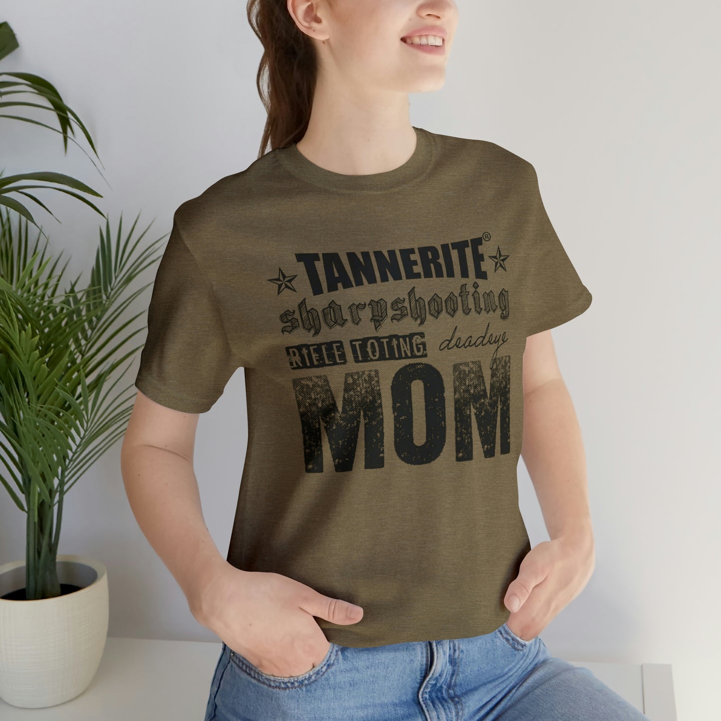 Tannerite® sharpshooting, rifle toting, deadeye MOM Jersey Short Sleeve Tee