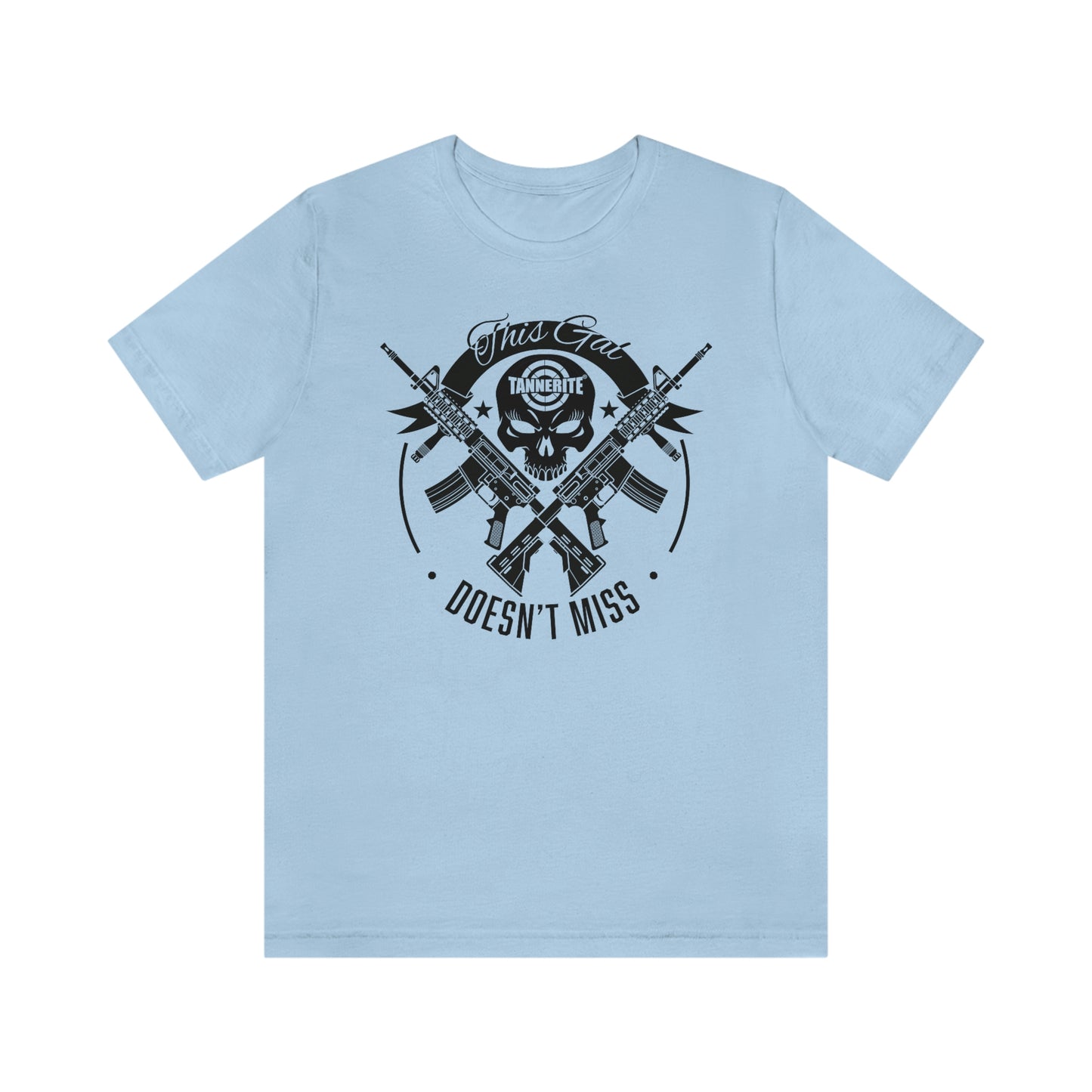 Tannerite® Brand - This Gal Doesn't Miss - on target Logo Skull Rifle Range Tshirt