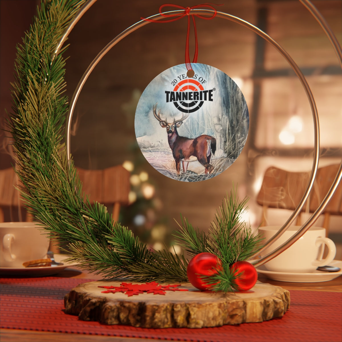 Tannerite® Winter Deer In Forest Metal Ornament Exclusive