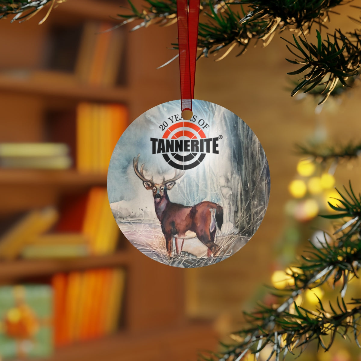 Tannerite® Winter Deer In Forest Metal Ornament Exclusive