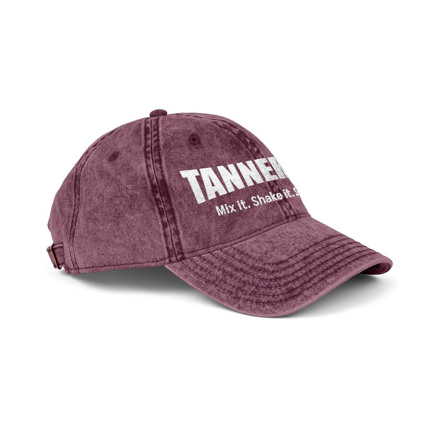 Vintage Embroidered Cap — "TANNERITE" Distressed Logo Dad Hat