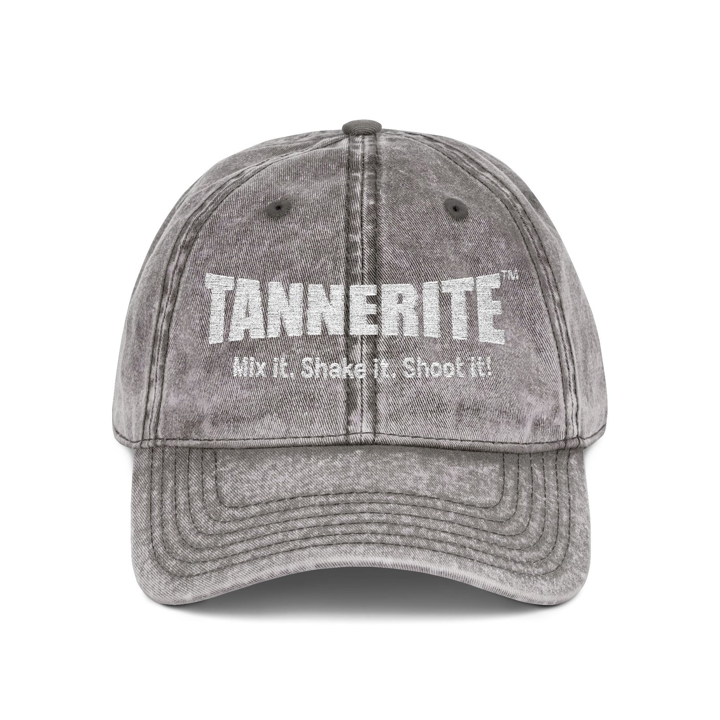 Vintage Embroidered Cap — "TANNERITE" Distressed Logo Dad Hat
