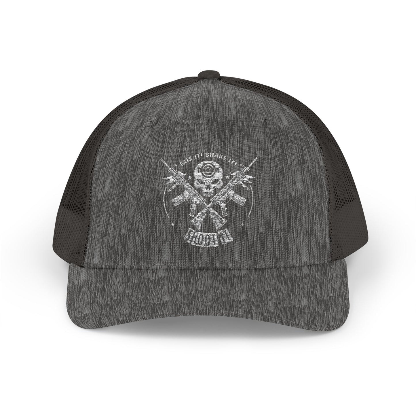 Skull & Crossed Arrows Trucker Cap — Vintage Fishing Hunter Mesh Snapback