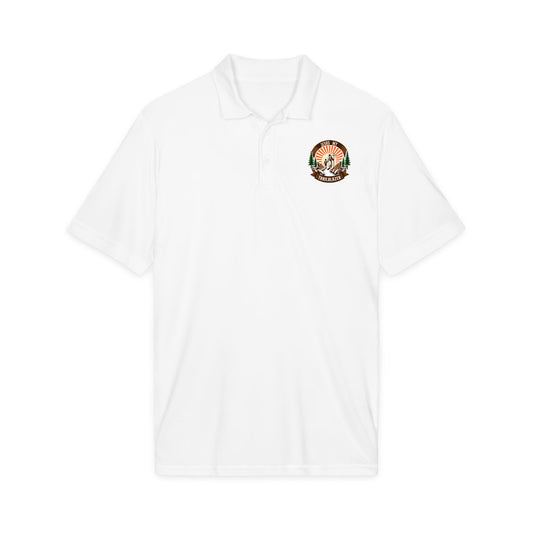 Embroidered Outdoor Club Polo — Vintage Sunrise Bear Logo