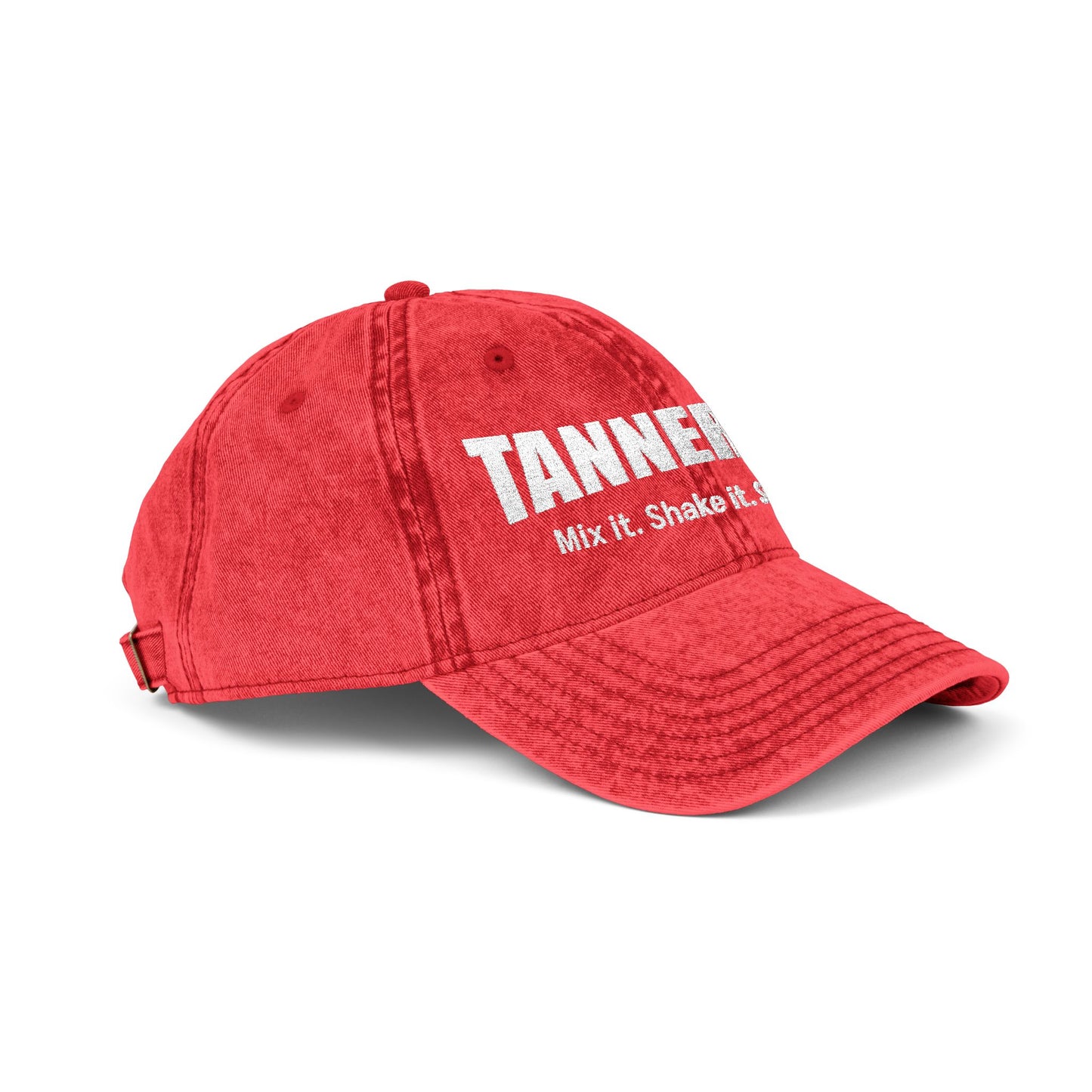 Vintage Embroidered Cap — "TANNERITE" Distressed Logo Dad Hat