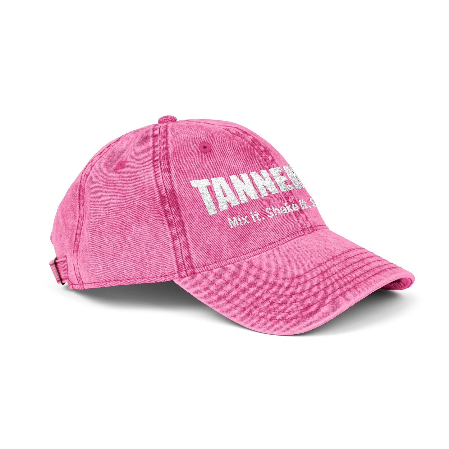 Vintage Embroidered Cap — "TANNERITE" Distressed Logo Dad Hat