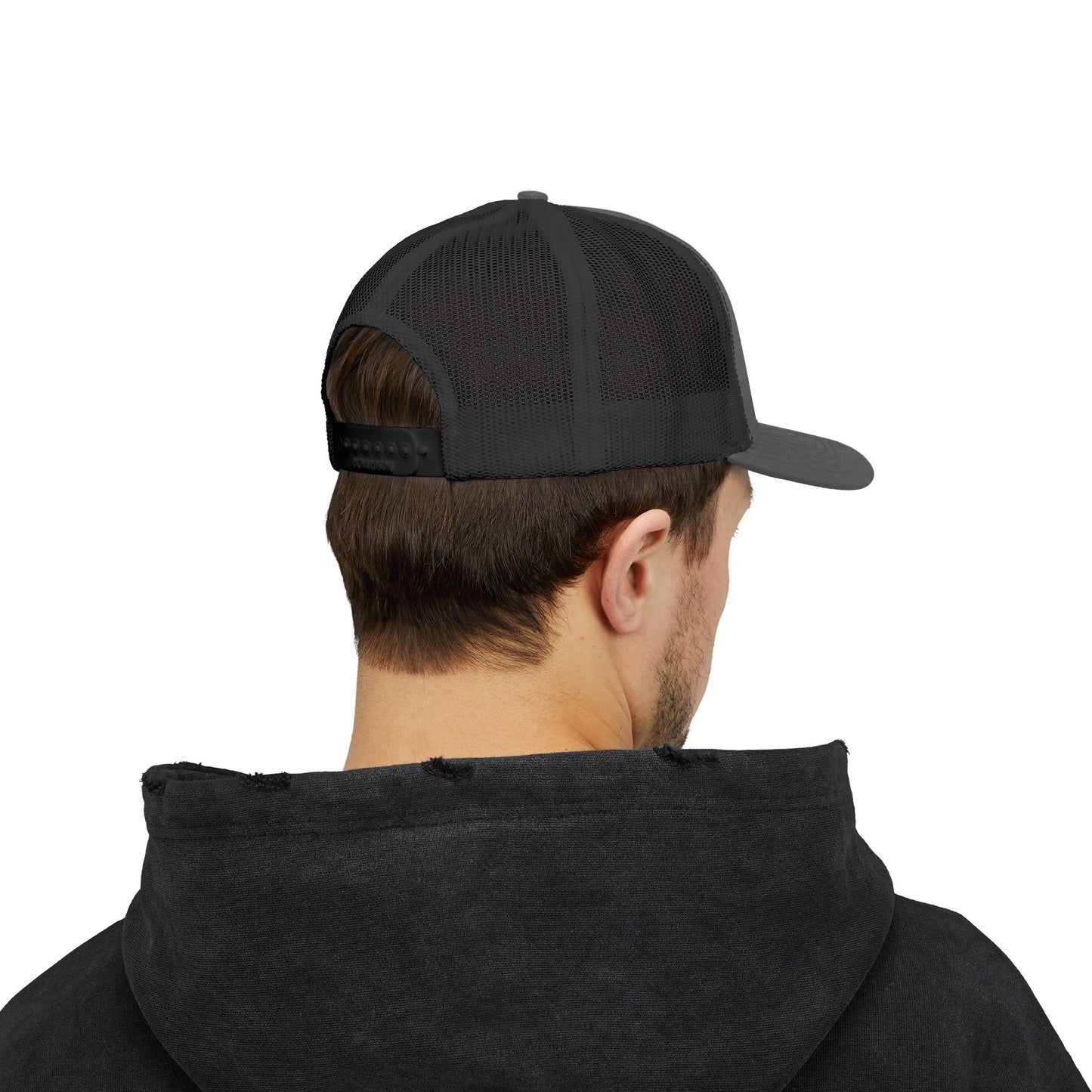 Skull & Crossed Arrows Trucker Cap — Vintage Fishing Hunter Mesh Snapback