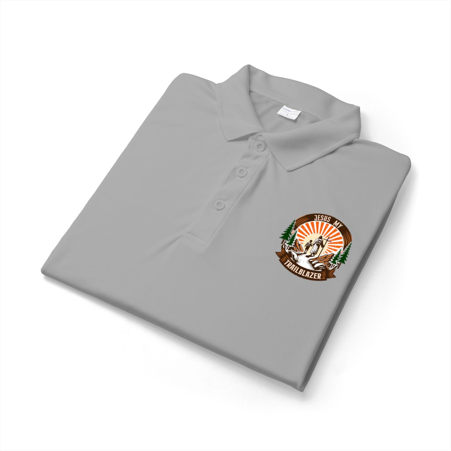 Embroidered Outdoor Club Polo — Vintage Sunrise Bear Logo