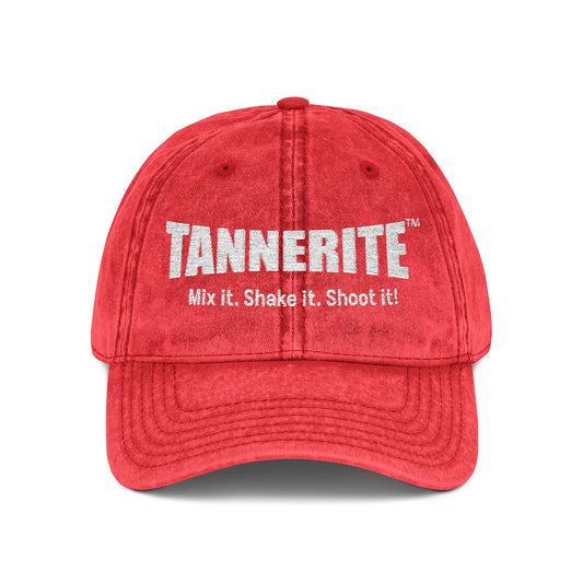 Vintage Embroidered Cap — "TANNERITE" Distressed Logo Dad Hat