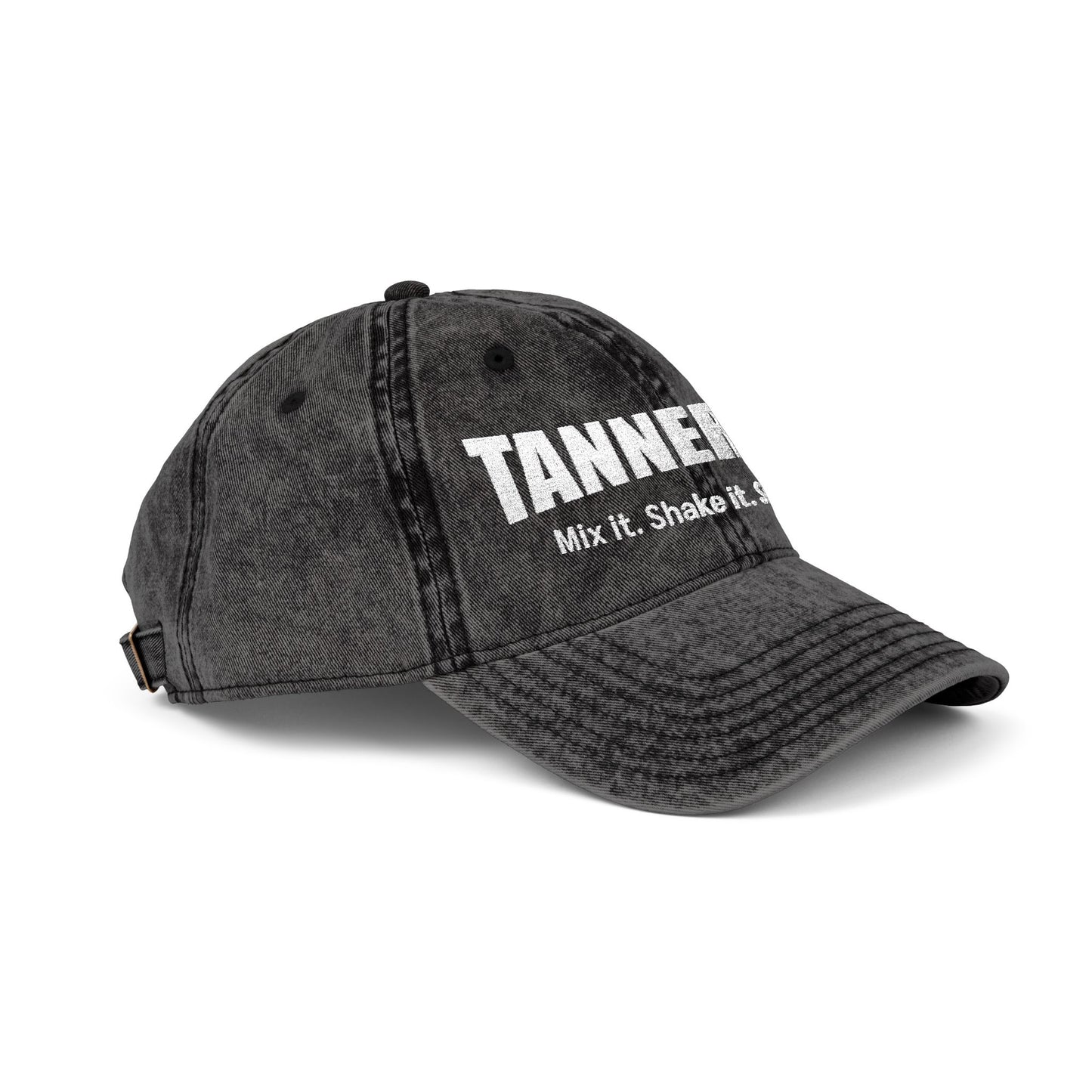 Vintage Embroidered Cap — "TANNERITE" Distressed Logo Dad Hat