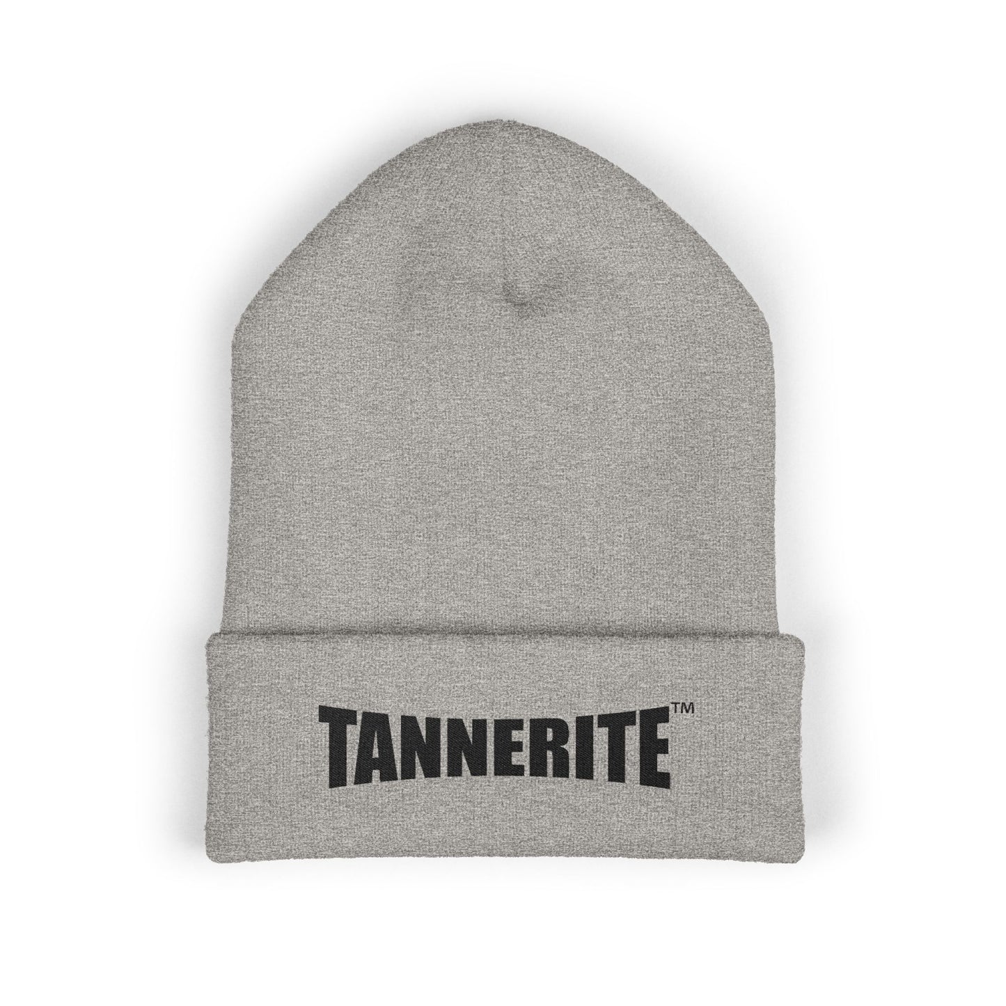 Tannerite Embroidered Cuffed Beanie — Knit Winter Hat