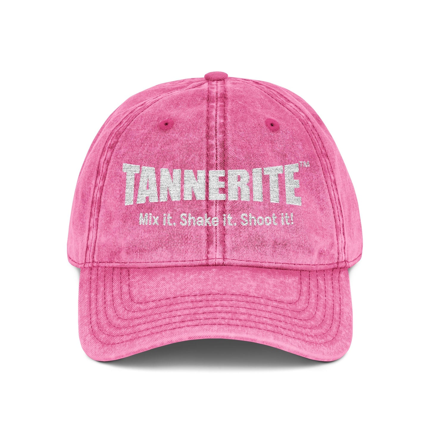Vintage Embroidered Cap — "TANNERITE" Distressed Logo Dad Hat