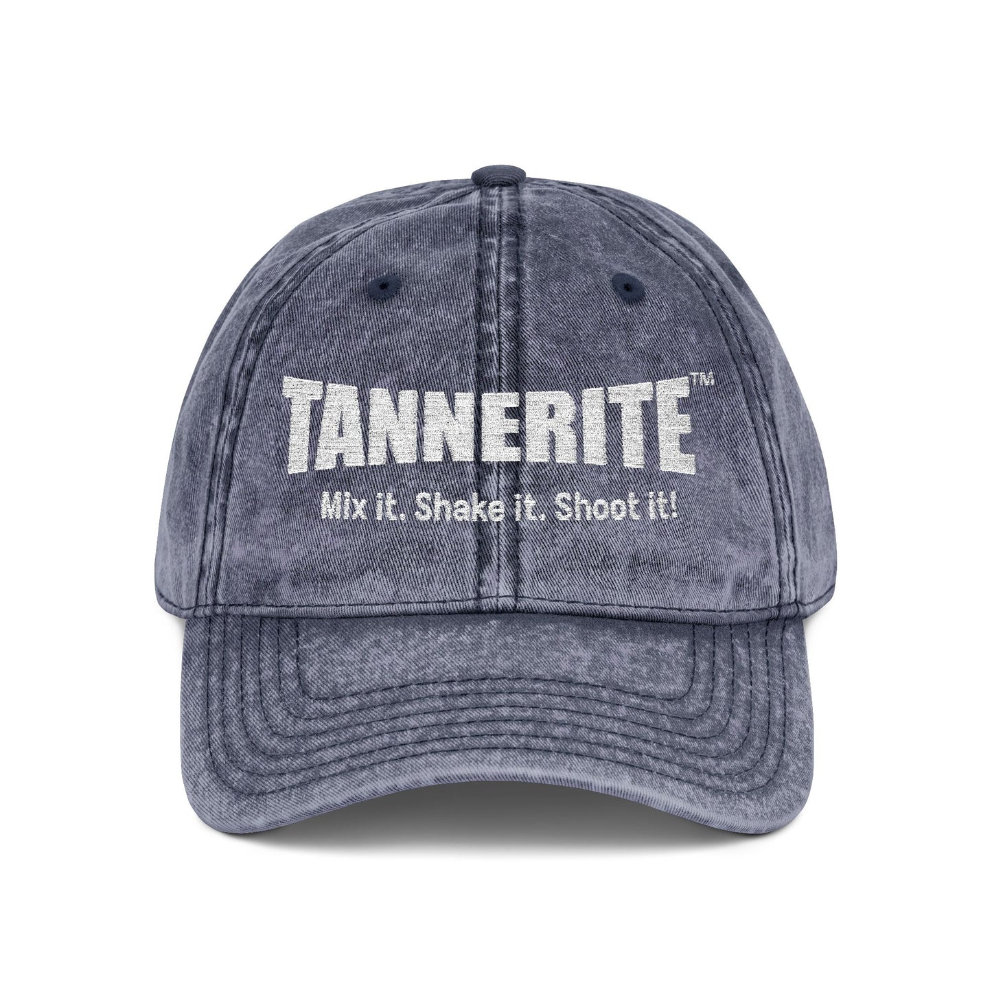 Vintage Embroidered Cap — "TANNERITE" Distressed Logo Dad Hat