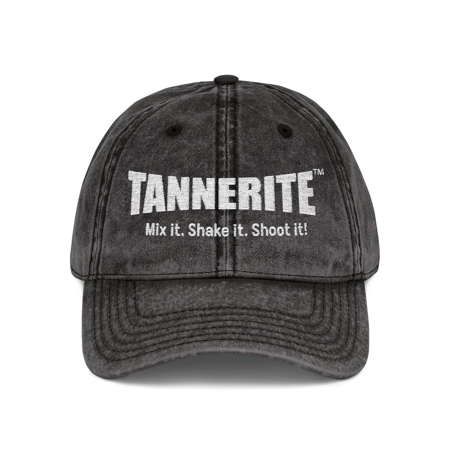 Vintage Embroidered Cap — "TANNERITE" Distressed Logo Dad Hat