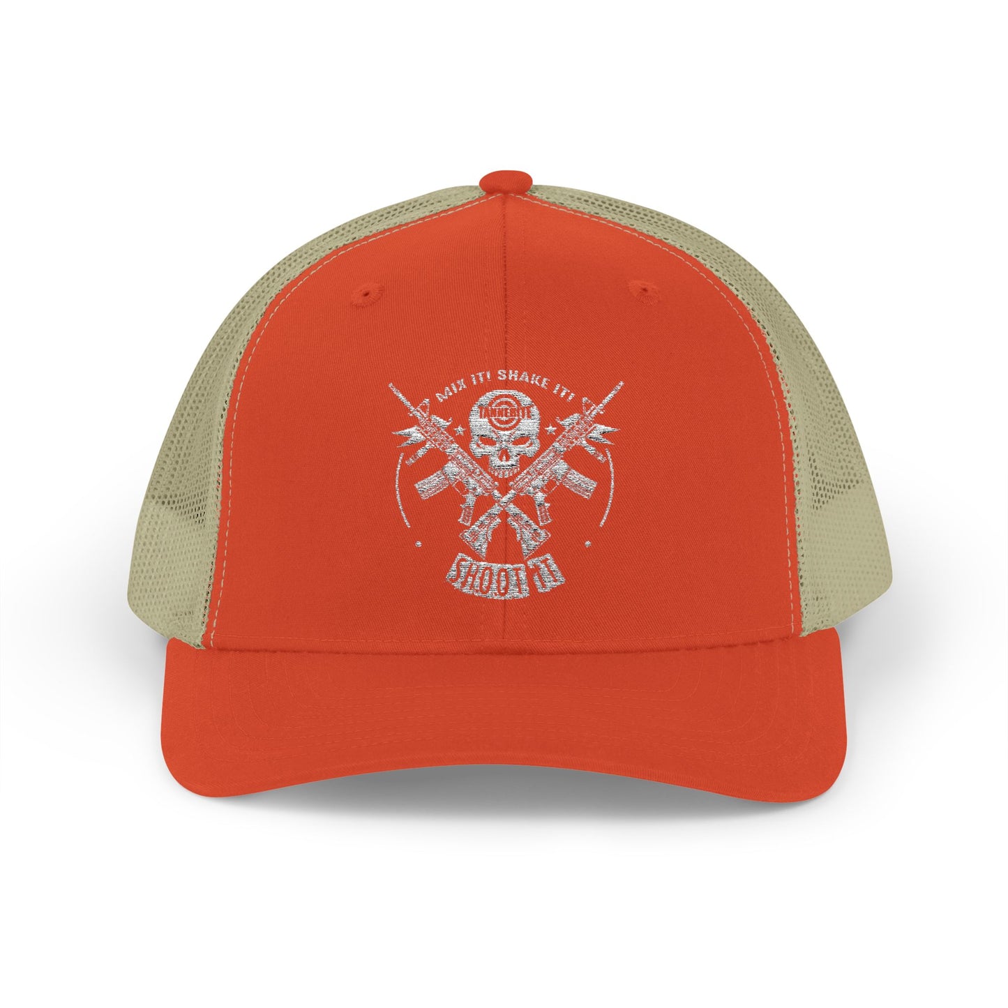 Skull & Crossed Arrows Trucker Cap — Vintage Fishing Hunter Mesh Snapback