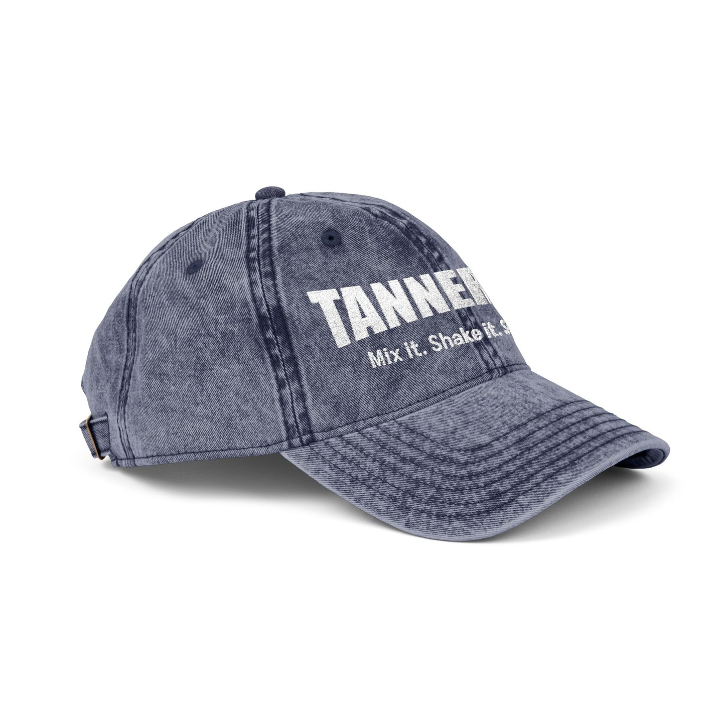 Vintage Embroidered Cap — "TANNERITE" Distressed Logo Dad Hat