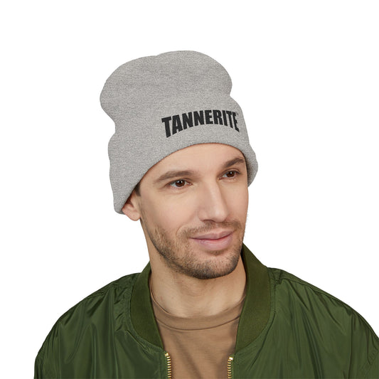 Tannerite Embroidered Cuffed Beanie — Knit Winter Hat