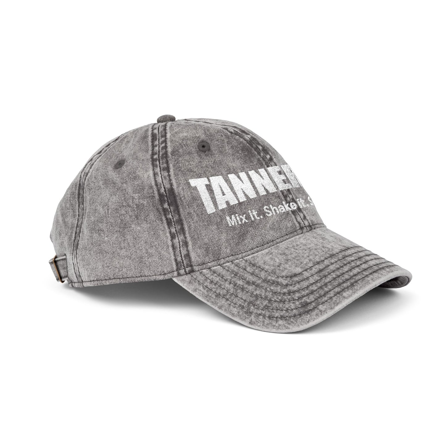 Vintage Embroidered Cap — "TANNERITE" Distressed Logo Dad Hat